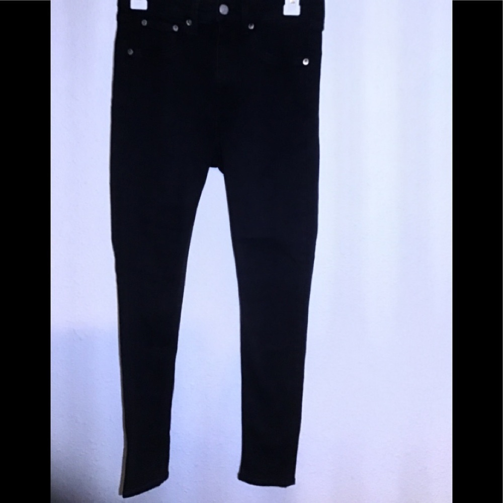 AG Adriano goldschmied black high rise ankle skinny stretchy jeans size 28